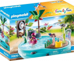70610 Playmobil, linksmas baseinas su vandens purslais