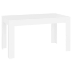 Valgomojo stalas, 140x74,5x76 cm, baltas