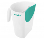 Akuku puodelis galvai skalauti, baltos/turkio spalvos, A0430