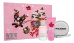 Rinkinys moterims&nbsp;Dsquared2 Wood: tualetinis vanduo EDT, 100 ml + du&scaron;o želė, 100 ml + piniginė
