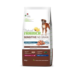 Natural Trainer Sensitive be grūdų su upėtakiu vidutinių ir didelių veislių &scaron;unims, 12 kg
