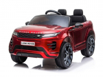 Vienvietis vaiki&scaron;kas elektrinis Land Rover Evoque visureigis, raudonas