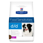 Hill's Prescription Diet d/d Canine sausas maistas alergi&scaron;kiems &scaron;unims su antiena ir ryžiais, 4 kg