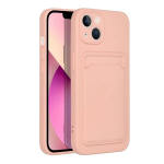 Dėklas Forcell Card skirtas iPhone 13, rožinė
