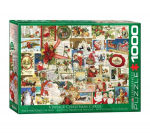 Dėlionė Eurographics, 6000-0784, Vintage Christmas Cards, 1000 d.