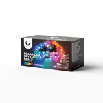 Nuo saulės pasikraunančių lempučių girlianda LED CRYSTAL BALLS SCB61 6,5m 30 balls Forever Light, įvairių spalvų