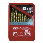 Rinkinys metalui HSS+kobaltas+TiN, 19 vnt 135