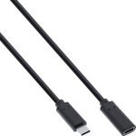 Inline Usb 3.2 C tipo prailgintuvas, 0,5m, juodas