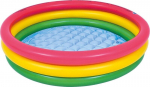 1vnt spalvingas 3 žiedų baseinas 100x22cm pripučiamas baseino žaislas vasaros vaikams ir &scaron;eimai