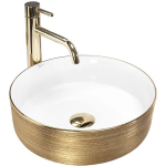 Stalvir&scaron;io praustuvas Rea Sami White Brushed Gold