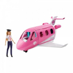 Lėktuvas su lėle Barbe Barbie, rožinis