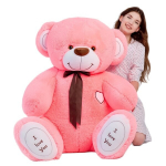 Pliu&scaron;inis me&scaron;kinas Rigaslaci I love you, 180 cm, rožinis