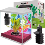 Dekoratyvinis akvariumas Aquael Leddy Mini 30 13L, baltas, su įranga