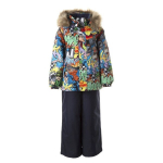 Huppa Žieminis komplektas WINTER (300g+160g), multicolor pattern/ navy