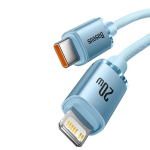 Greito įkrovimo USB-C į Lightning kabelis, 1,2m, mėlynas