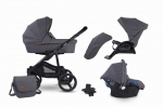 Vaiki&scaron;kas universalus vežimėlis Lonex SOFT 3in1, dark grey