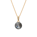 Kaklo papuo&scaron;alas moterims DiamondSky "Clarice II (Silver Night)" su Swarovski kristalais DS01K613