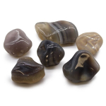 Pilkasis Agatas - Botswana Ancient Wisdom L, 6 vnt.