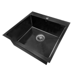 Nerūdijančio plieno plautuvė D5050H su sifonu 1.0 mm
