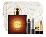 Rinkinys Yves Saint Laurent Opium moterims: kvapusis vanduo EDP, 50 ml + lūpų dažai, 1,3 g + blakstienų tu&scaron;as, 2 ml + kosmetinė