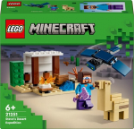 LEGO&reg; 21251 Minecraft Steve'o dykumos ekspedicija, vaizdo žaidimų žaislas, biomas su namu ir mini figūrėlėmis