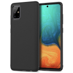 &bdquo;Lenuo&ldquo; kieto silikono (TPU) dėklas - juodas (Galaxy A71)