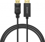 Auk&scaron;tos kokybės 1.5m DisplayPort į HDMI kabelis, juodas, CL-183
