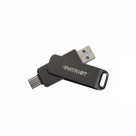 Patriot Rage R550 128GB USB A+C Atmintinė, Juoda, USB 3.0, Linux, 100MB/s, 60 mėn. garantija