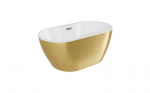 Vonia Besco Navia Glam Gold, 140 x 75 cm, su chrome sifonu