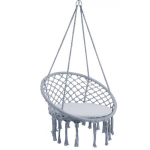 Sėdimas hamakas-sūpynės su pagalve Boho, 82 cm, pilkas