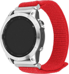 Fixed | Sporty Strap for Garmin QuickFit 22mm | 160-210 mm | Red | Nylon