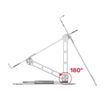 Ne&scaron;iojamo Kompiuterio Laikiklis - Unitek OT180SL01 360&deg; Reguliuojamas 10-16" Ne&scaron;iojamiesiems Kompiuteriams