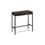 Konsolinis staliukas su įkrovimo stotele ir stalčiumi, 40 x 120 x 104,6 cm, ruda