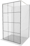 Walk-in du&scaron;o sienelė Mexen Kioto, Brushed nickel, juodas ra&scaron;tas, 110 x 200 cm