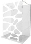 Walk-in du&scaron;o sienelė Mexen Kioto, Brushed nickel, baltas ra&scaron;tas, 100 x 200 cm