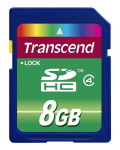 Atminties kortelė Transcend 8GB SDHC, 4 klasė
