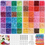 Siūlų ir karoliukų rinkinys apyrankių gamybai RainBow, 4800 vnt.