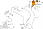 Audi Q7 Touareg 07-15 vairo stiprintuvo rezervuaras originalus 7L6422371E