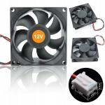 Ventiliatorius Rosfix 80x80x25 &ndash; Tylus veikimas, 2PIN jungtis, 12V, Oro srautas 35 CFM
