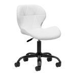 Kosmetinė taburetė QS-06B, juodai baltos spalvos