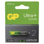 Alkalinės baterijos AAA 1.5V GP Ultra Plus, 2 vnt.