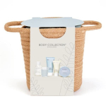 Kosmetikos rinkinys Body Collection Relax: kūno prausiklis, 100 ml + kūno sviestas, 100 ml + rankų kremas, 50 ml + vonios ir kūno aliejus, 100 ml + žvakė