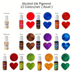 Alkoholinių dažų rinkinys 10 ml, 6 spalvų rinkinys -F