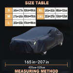 Universalus automobilių uždangalas, atsparus orui ir UV spinduliams., Juoda