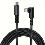 USB-C į Lightning įkrovimo kabelis, Juoda