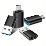 USB-C ir USB adapterių rinkinys,  Juoda