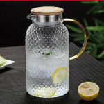 Borosilikatinis stiklinis ąsotis su dangčiu, 2000 ml