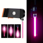 USB Įkraunamas LED Galinis Dviračio Žibintas, Rožinis