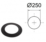 Dekoratyvinis žiedas (rozetė). Juodas metalas, 2 mm. D-250 mm.