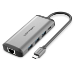 USB Hub - VENTION - CNDHB - Sidabrinis - Daugialypė jungtis - Patogus ir kompakti&scaron;kas
